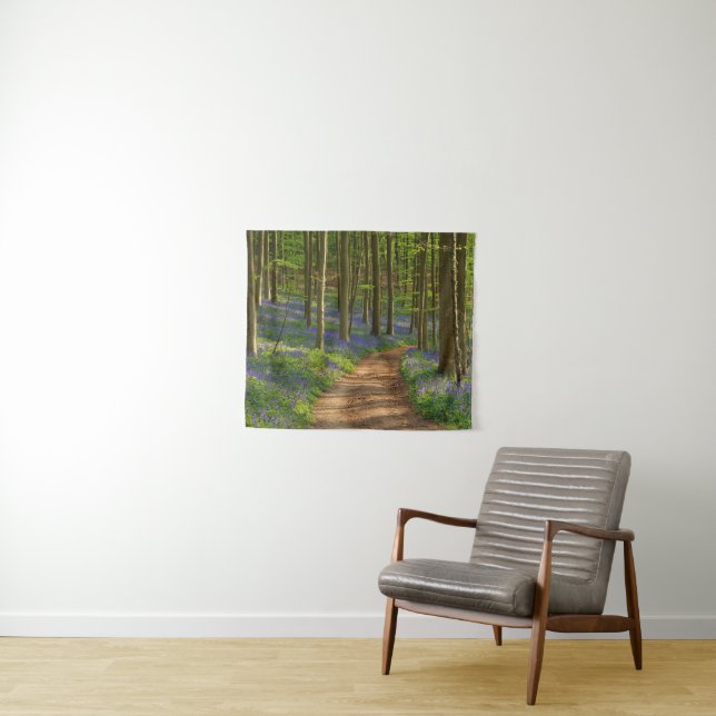 Forests | Bluebell Forest in Belgium Tapestry (In Situ (Horizontal))