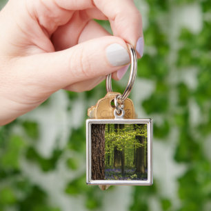 Forests   Bluebells in Belgium Key Ring