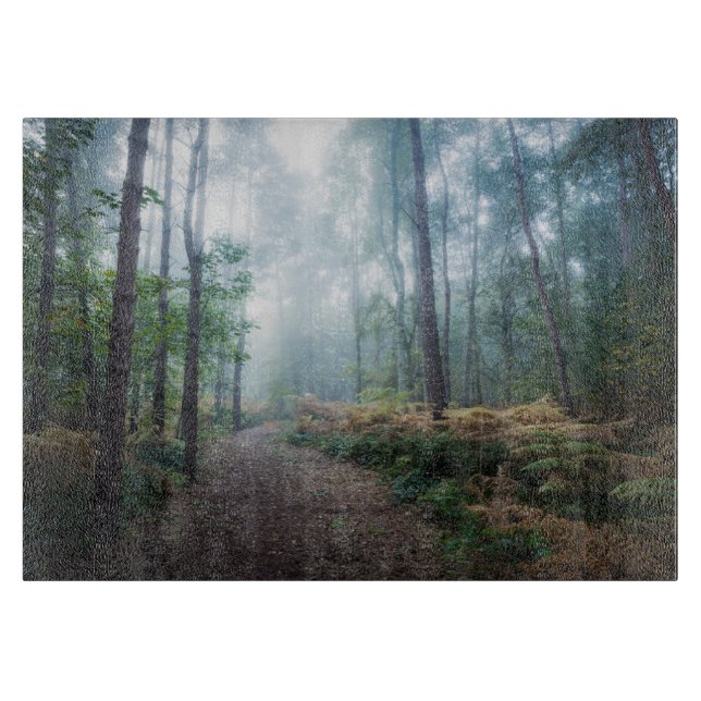 Forests | Dark Foggy Woods Norfolk UK Cutting Board (Front)