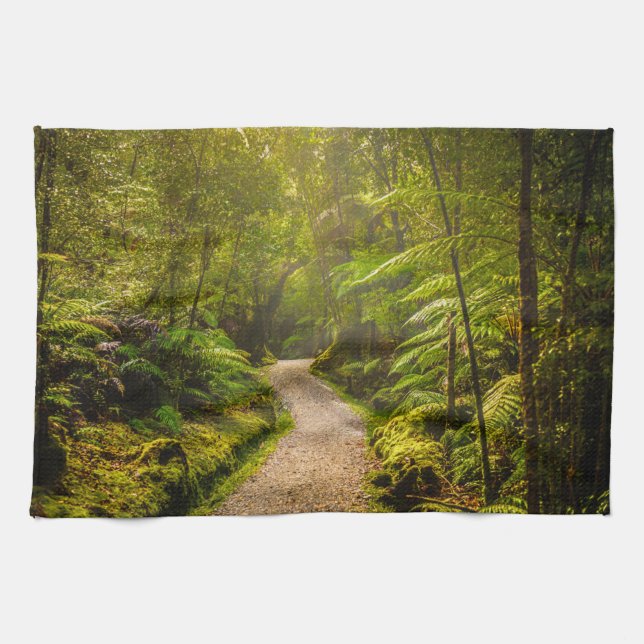 Forests | Footpath Into Forest Tea Towel (Horizontal)