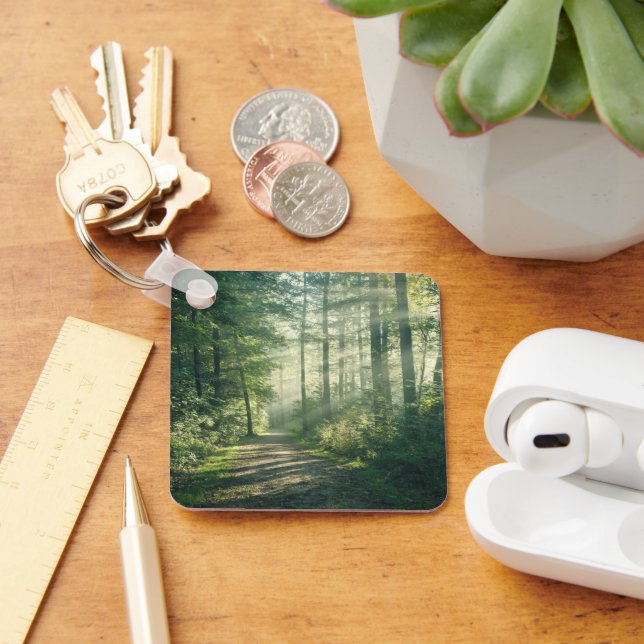 Forests | Forest Path Hamburg Germany Key Ring (Desk)