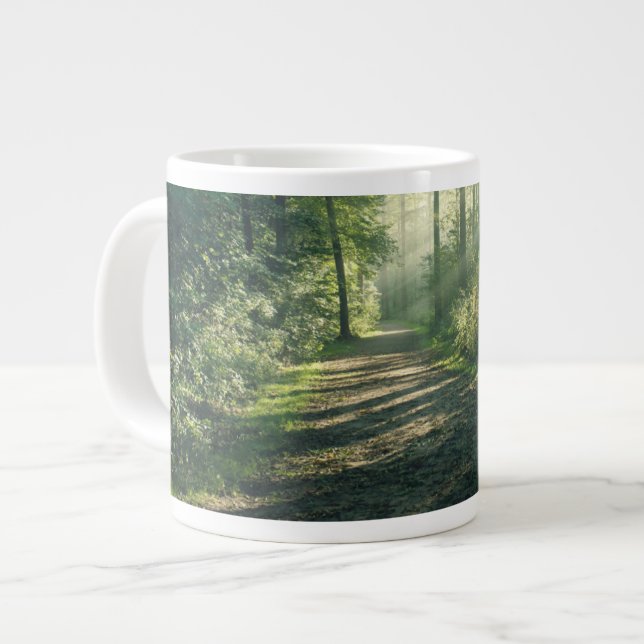 Forests | Forest Path Hamburg Germany Large Coffee Mug (Front Left)