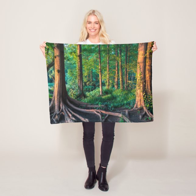Forests | Greenery & Woodland Fleece Blanket (In Situ)