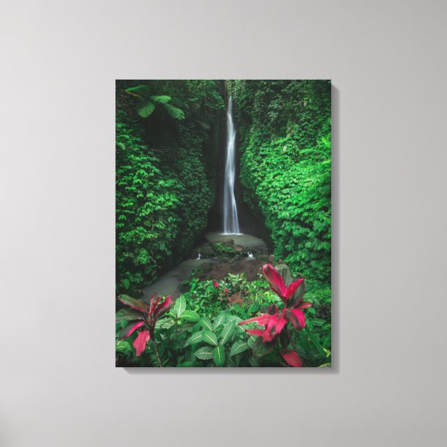 Forests | Leke Leke Waterfalls in Bali Canvas Print (Front)