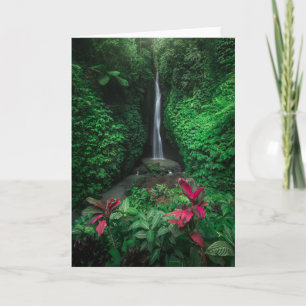 Forests Leke Leke Waterfalls in Bali Card