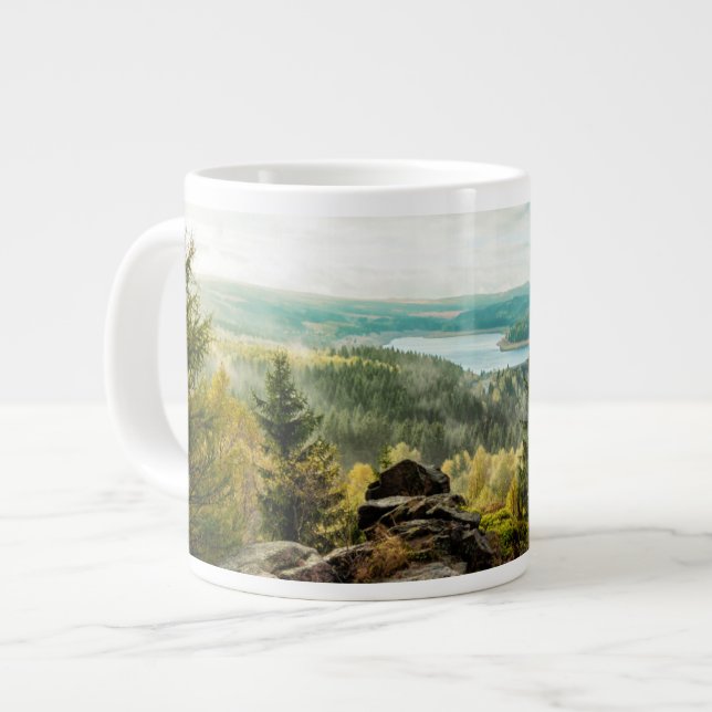 Forests | Ore Mountains Germany Large Coffee Mug (Front Left)