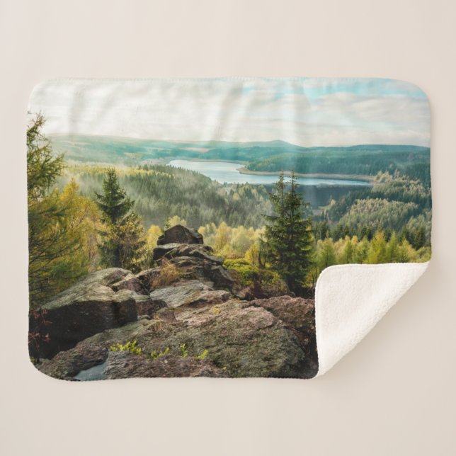 Forests | Ore Mountains Germany Sherpa Blanket (Front (Horizontal))