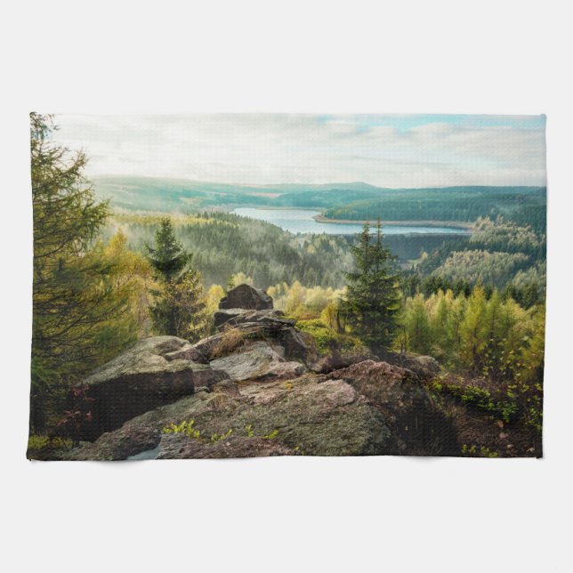 Forests | Ore Mountains Germany Tea Towel (Horizontal)