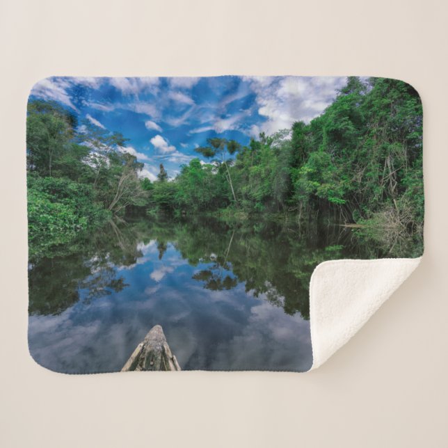 Forests | Peruvian Jungle Forest Sherpa Blanket (Front (Horizontal))