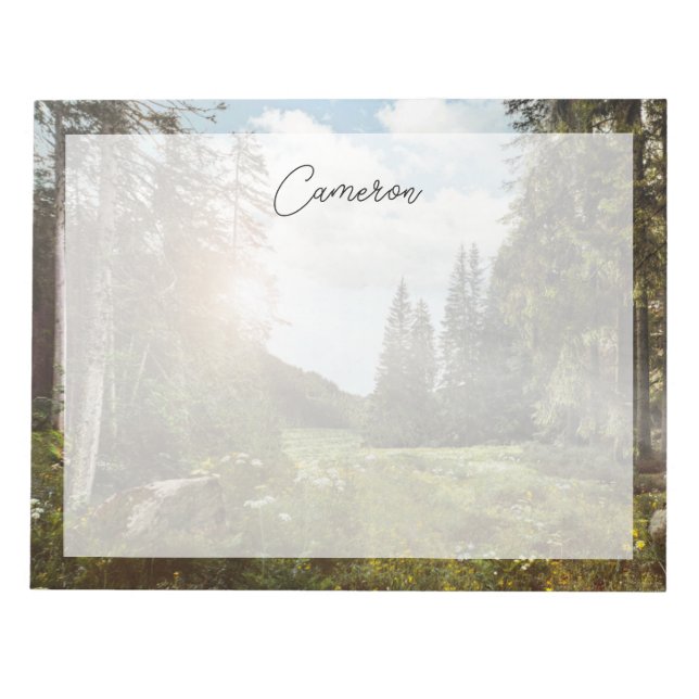 Forests | Sun Peeking Thru Notepad (Front)