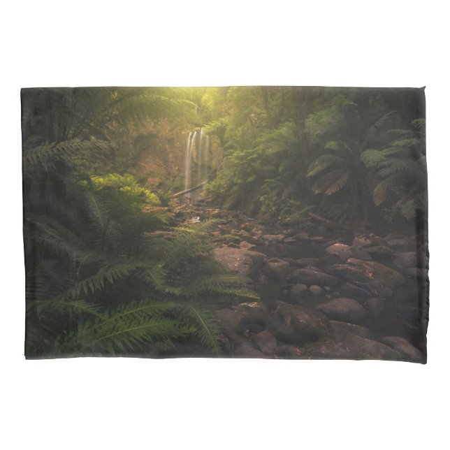 Forests | Sunlight Highlights Waterfall Pillowcase (Front)