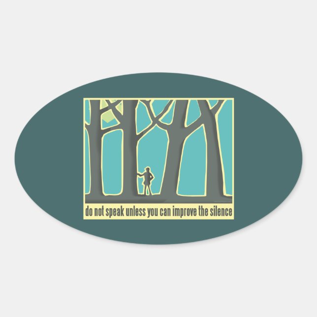 Forests, Trees, Trekking Oval Sticker (Front)