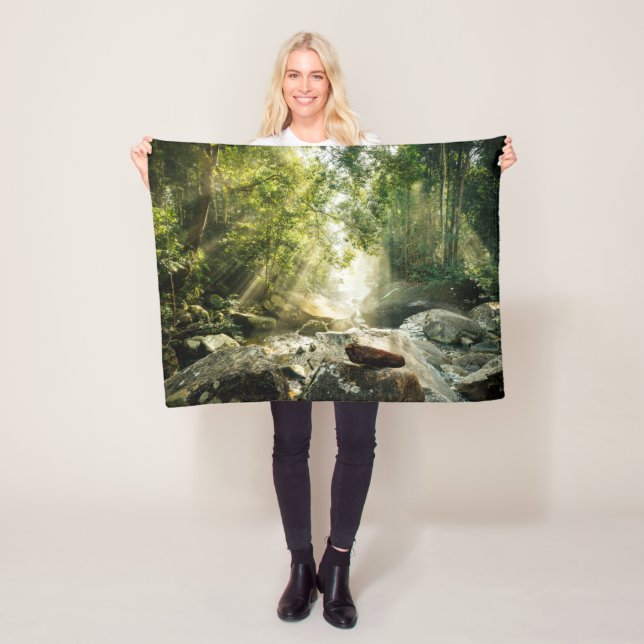 Forests | Tropical Jungle Forest Fleece Blanket (In Situ)