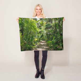 Forests   Tropical Rainforest Tulum Mexico Fleece Blanket
