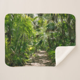 Forests   Tropical Rainforest Tulum Mexico Sherpa Blanket