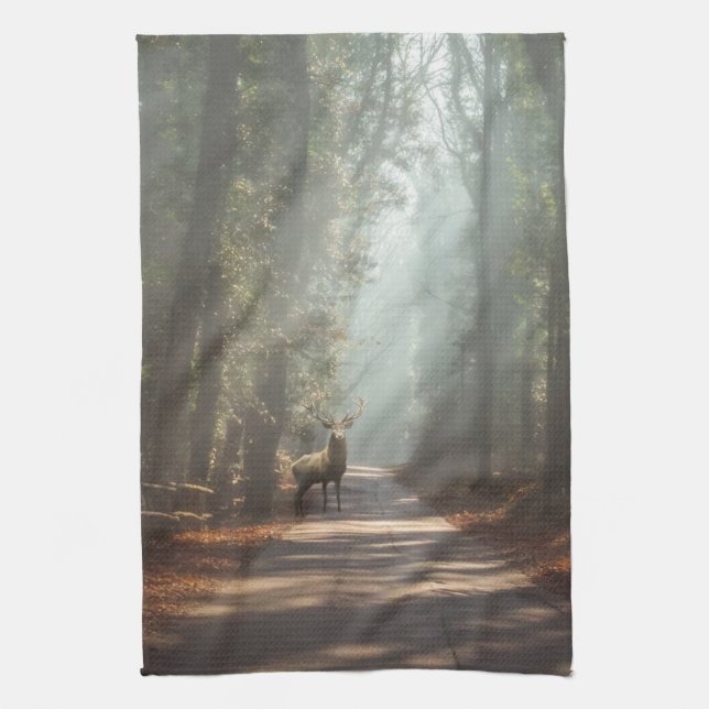 Forests | Woodland Stag Tea Towel (Vertical)
