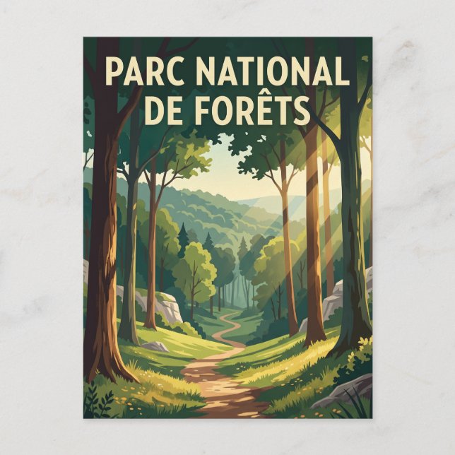 Forêts National Park France Postcard (Front)