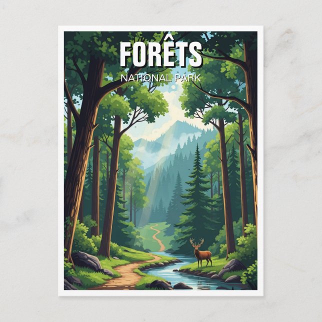 Forets National Park France Travel Postcard (Front)