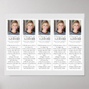 Forever   2x7" DIY Funeral Bookmark Template Poster