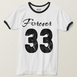 Forever 33 Vintage Number Design T-Shirt