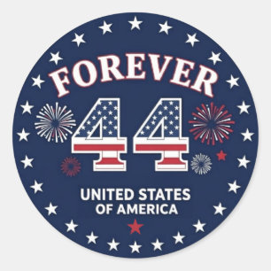 Forever 44 Classic Round Sticker
