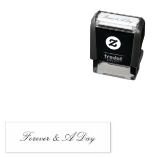 Forever & A Day Wedding Quote Self-inking Stamp