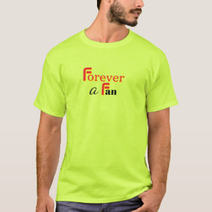 Forever A Fan Mens Safety Green T-Shirt