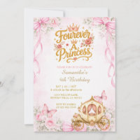 Forever a Princess Pink Floral Carriage Birthday