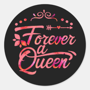 Forever A Queen Gift Bag Classic Round Sticker