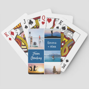 Forever Adventuring 5 Photo Collage Playing Cards