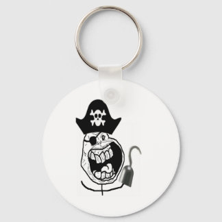 Forever Alone Pirate Comic Face Key Ring