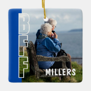 Forever & Always BFF Photo Illusion Ceramic Ornament