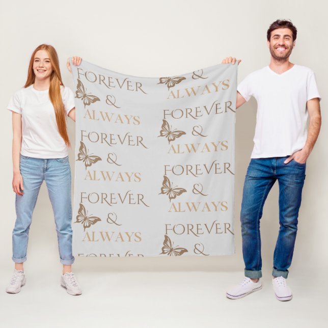 Forever & Always Butterfly  Fleece Blanket (In Situ)