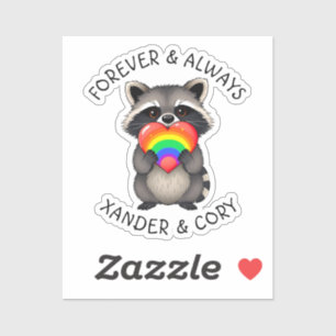 Forever & Always Personalised LGBTQ Racoon