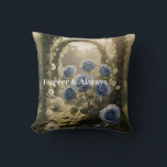 Forever & Always – Romantic Blue Rose Floral Gift  Cushion<br><div class="desc">Celebrate everlasting love with this romantic blue rose pillow,  featuring the words “Forever & Always.” A cosy accent and a heartfelt gift for couples,  anniversaries,  or Valentine’s Day.</div>