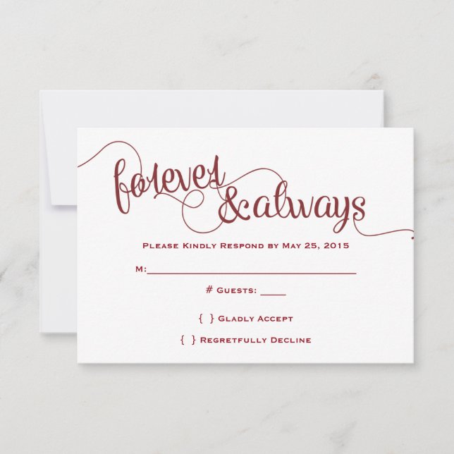 Forever & Always RSVP Card (Front)
