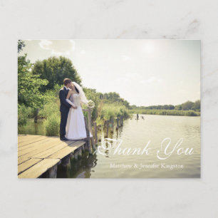 Forever & Always Silhouette of Love Thank You Postcard