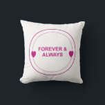 Forever & Always – Timeless Love Typography Design Cushion<br><div class="desc">Some promises are meant to last a lifetime. “Forever & Always” is a simple yet powerful expression of eternal love, loyalty, and commitment. Whether it represents a romantic relationship, deep friendship, family bond, or self-love promise, this design carries emotional meaning in the most elegant way. Perfect for couples, anniversaries, weddings,...</div>