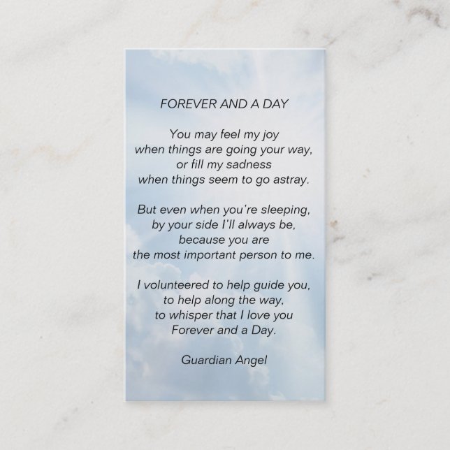 Forever and a Day Business Card (Front)