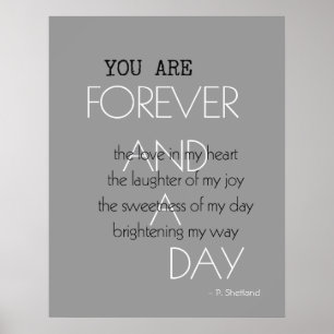 Forever and A Day Poem Poster