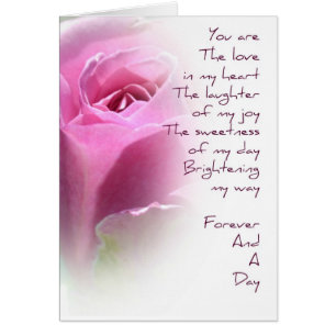 Forever and A Day Rose Poem Card