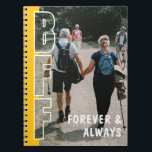 Forever and Always BFF Photo Yellow Notebook<br><div class="desc">Celebrate the kind of love that started with friendship and never stopped growing. This Forever and Always BFF Photo Illusion Notebook features a seamless full-photo background with a customizable yellow block on the left and outlined “BFF” lettering that subtly flows into the image. Designed to look like one continuous photograph,...</div>