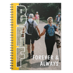 Forever and Always BFF Photo Yellow Notebook