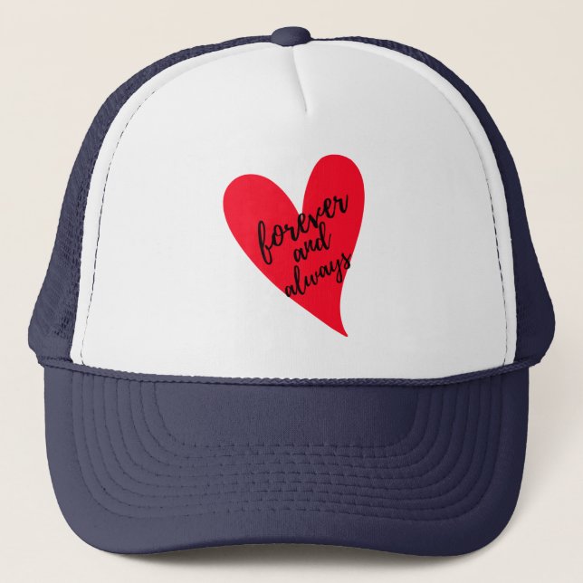 Forever And Always Black Trucker Hat (Front)