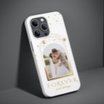 FOREVER AND ALWAYS Wedding Magenta Celestial Photo Case-Mate iPhone 14 Case<br><div class="desc">FOREVER AND ALWAYS Wedding Magenta Celestial Photo Personalised Name Smart Phone iPhone Case features the sun, moon and stars with your favourite picture on a magenta background and personalised with your name and custom text or "Forever and always" in modern gold calligraphy script typography. PHOTO TIP: centre your photo before...</div>
