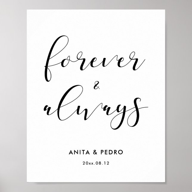 Forever and always wedding sign (Front)