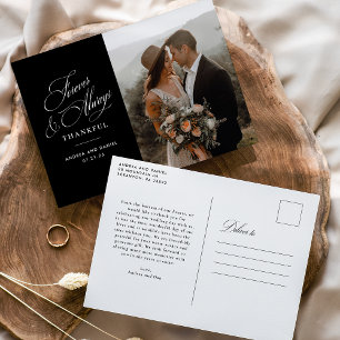 Forever and Always Wedding Thank You  Postcard
