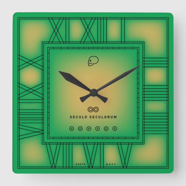 Forever And Ever Square Wall Clock (Front)