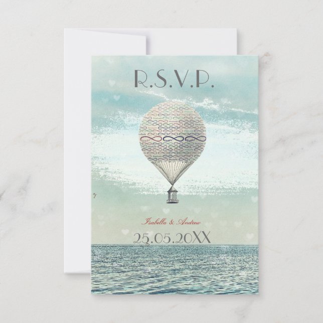 Forever and for always flight RSVP card (Front)