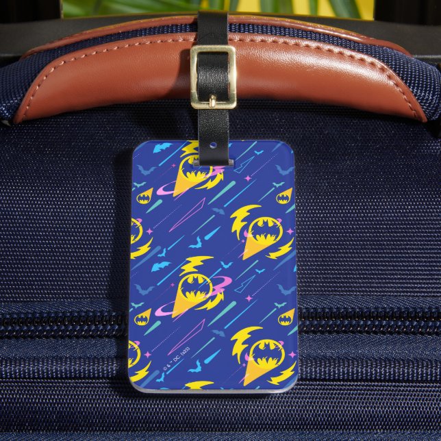 Forever Batman Bat Signal Pattern Luggage Tag (Front Insitu 2)